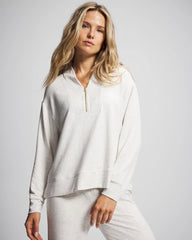 Ultrasoft Fleece Quarter Zip Sweatshirt - HEATHER DREAM | Soma Women