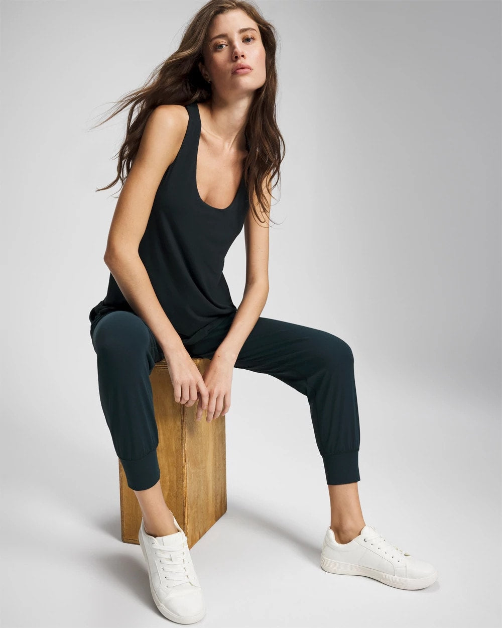 Soft Jersey Racerback Bra Tank - DEEPEST MARINE | Soma Women