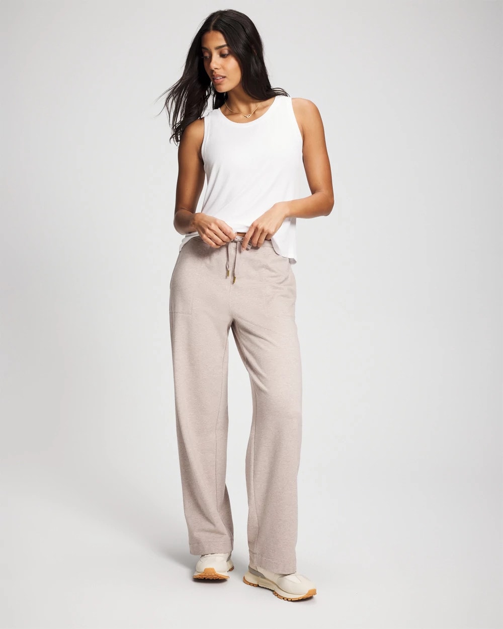 Essential Terry Straight Leg Pants - HEATHER MINK | Soma Women