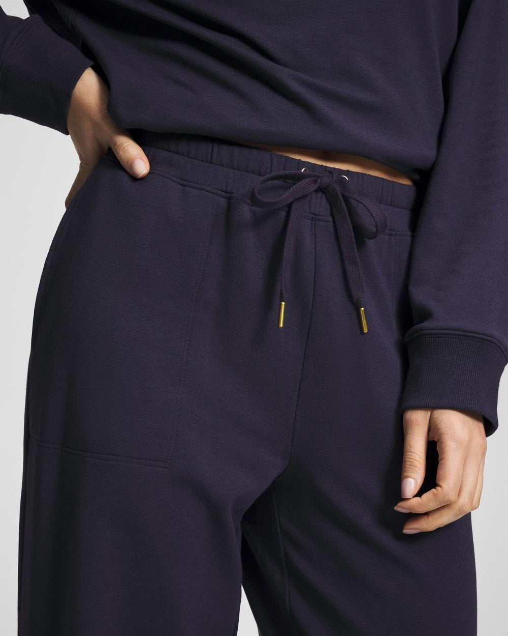 Essential Terry Straight Leg Pants - DEEP INDIGO | Soma Women