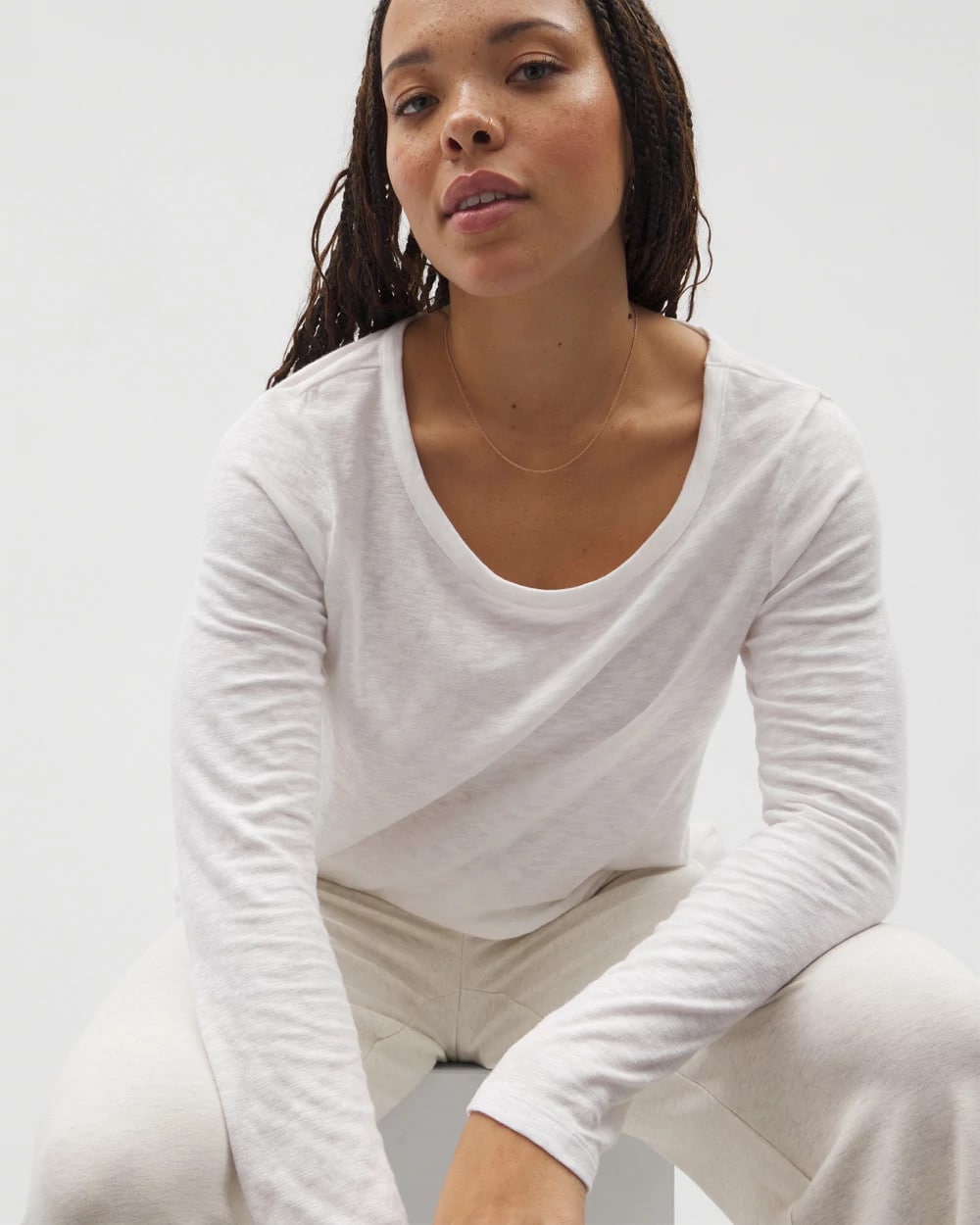 Long-Sleeve Top - OPTIC WHITE | Soma Women