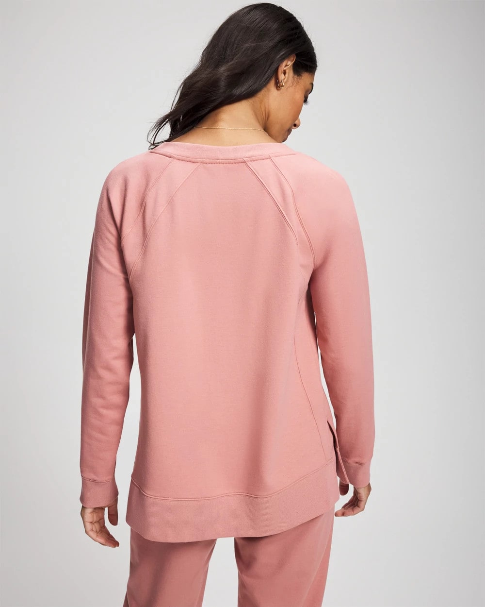 Essential Terry Crewneck Sweatshirt - CINDER ROSE | Soma Women
