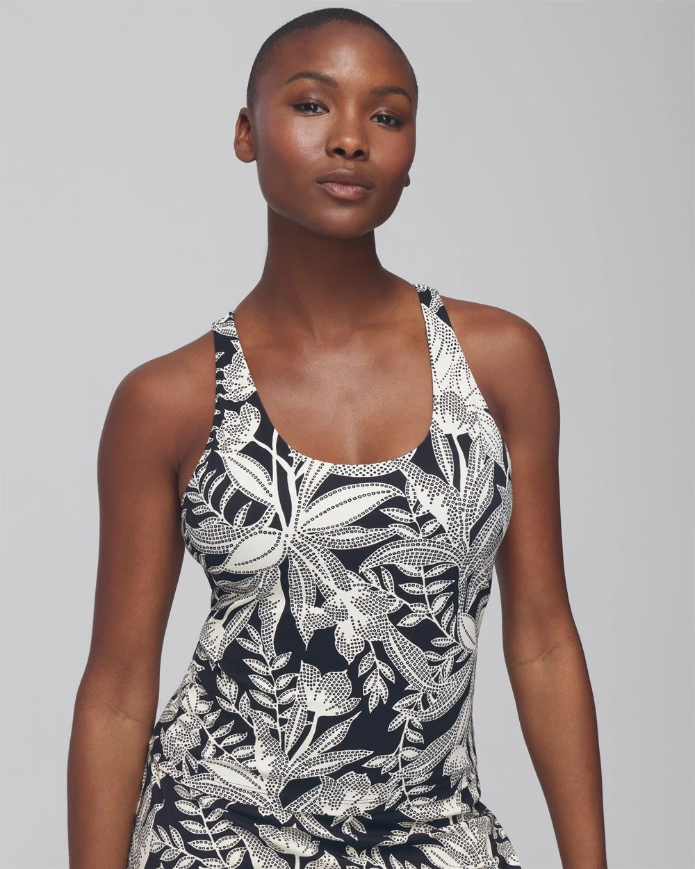 24/7 Racerback Bra Tank - PATTERNED PALMS BLACK | Soma Women
