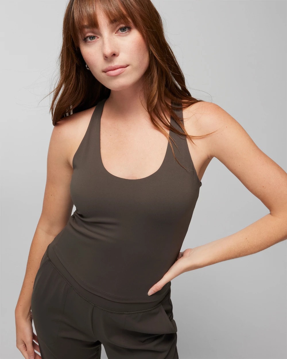 24/7 Racerback Bra Tank - DARK GRAY OLIVE | Soma Women