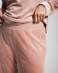 Velour Straight Leg Pants - ADOBE ROSE | Soma Women