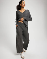 Premier Knit Rib Straight Leg Pant - HEATHER QUARTZ | Soma Women