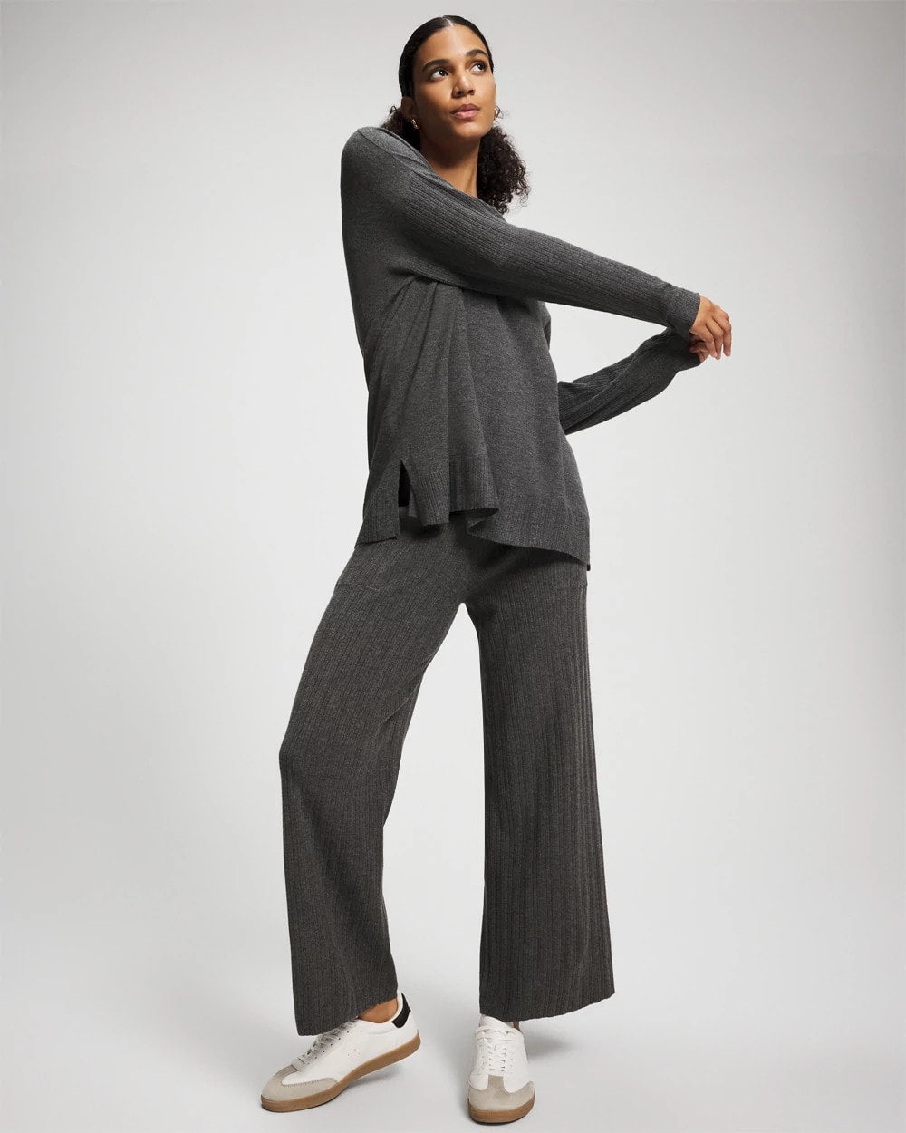 Premier Knit Rib Straight Leg Pant - HEATHER QUARTZ | Soma Women