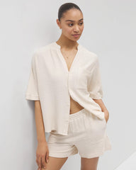 Crinkle Knit 5 Inch Short - PARCHMENT | Soma Women