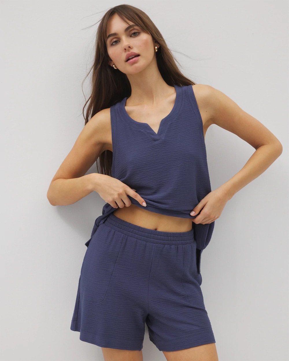 Crinkle Knit 5 Inch Short - LUNAR TIDE | Soma Women