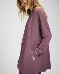 Ultrasoft Fleece Cardigan - PURPLE FLINT | Soma Women