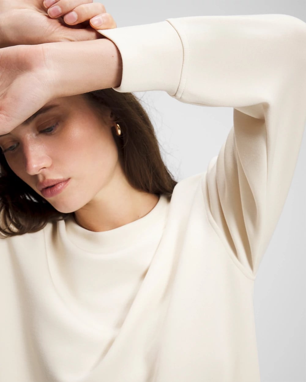 Modern Modal Crewneck Sweatshirt - PARCHMENT | Soma Women