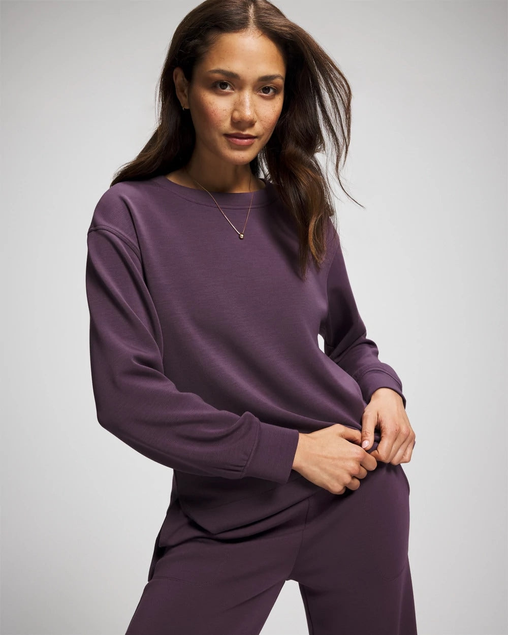 Modern Modal Crewneck Sweatshirt - PLUM PERFECT | Soma Women