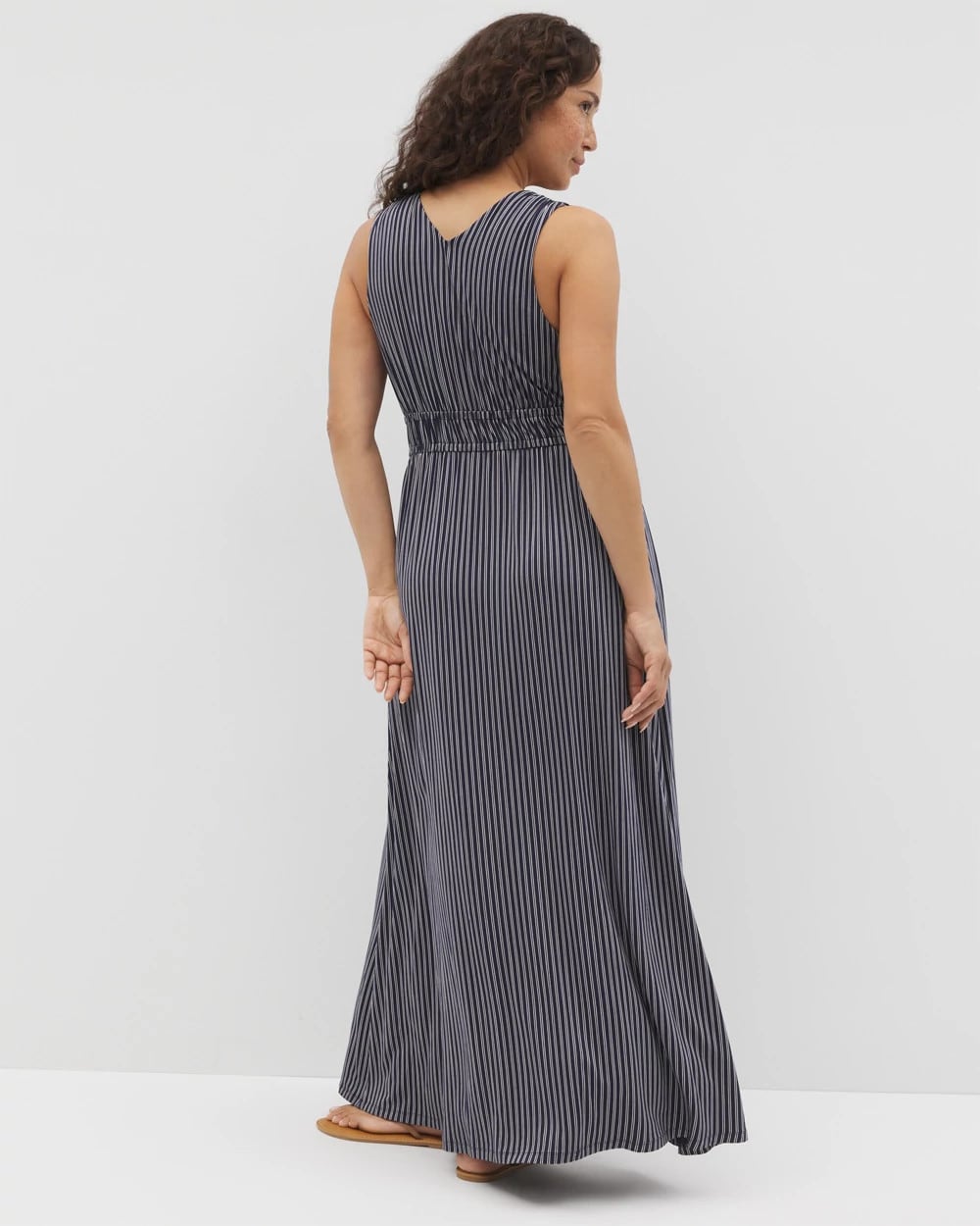 Riviera Surplice Maxi Bra Dress - DESTIN STRIPE NAVY | Soma Women