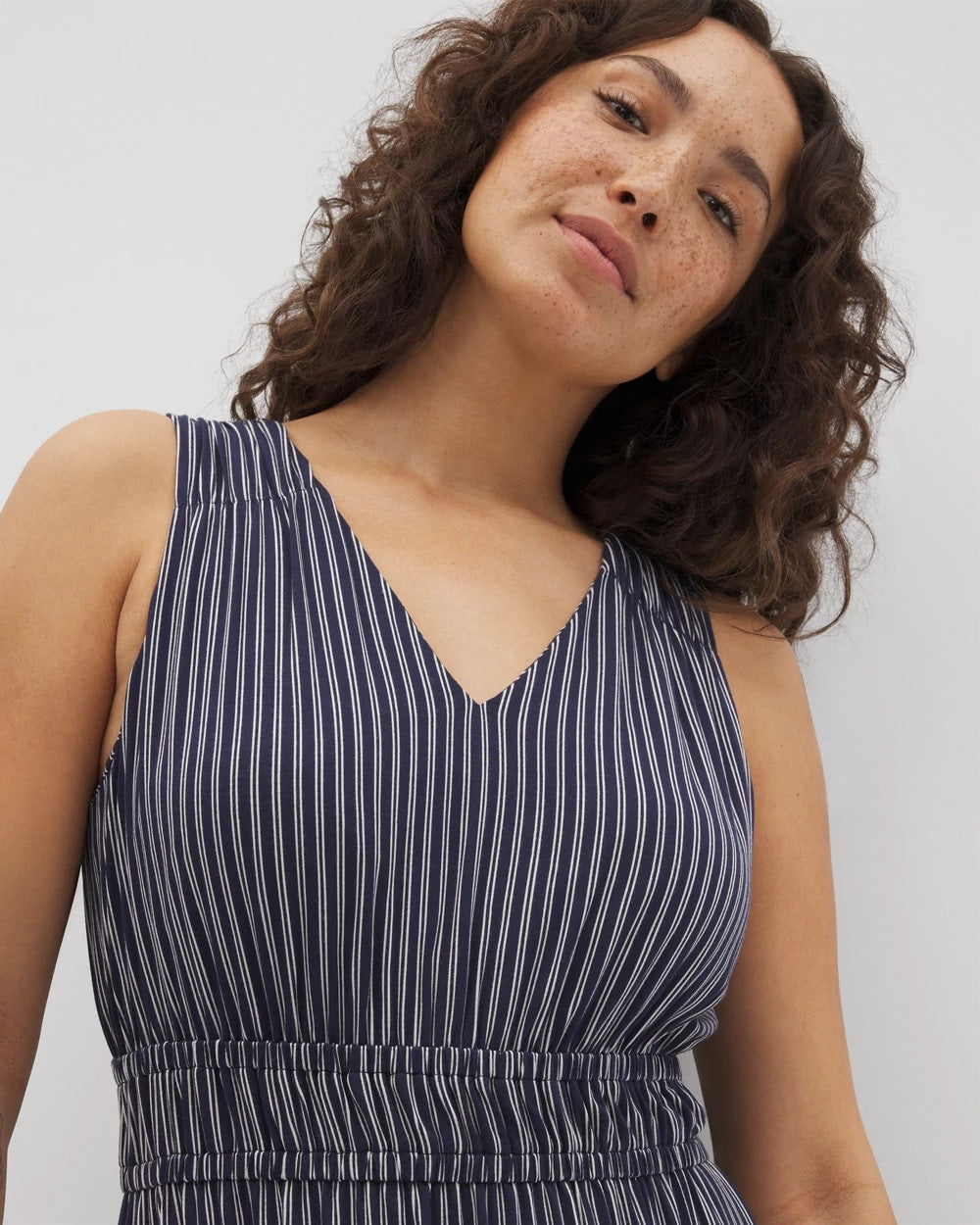 Riviera Surplice Maxi Bra Dress - DESTIN STRIPE NAVY | Soma Women
