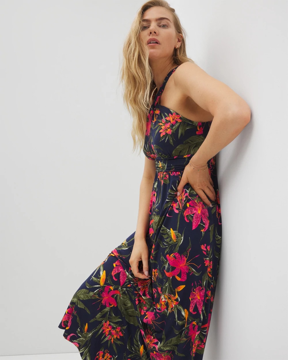 Bayside Halter Maxi Bra Dress - LE TIGRE TROPIC NAVY | Soma Women