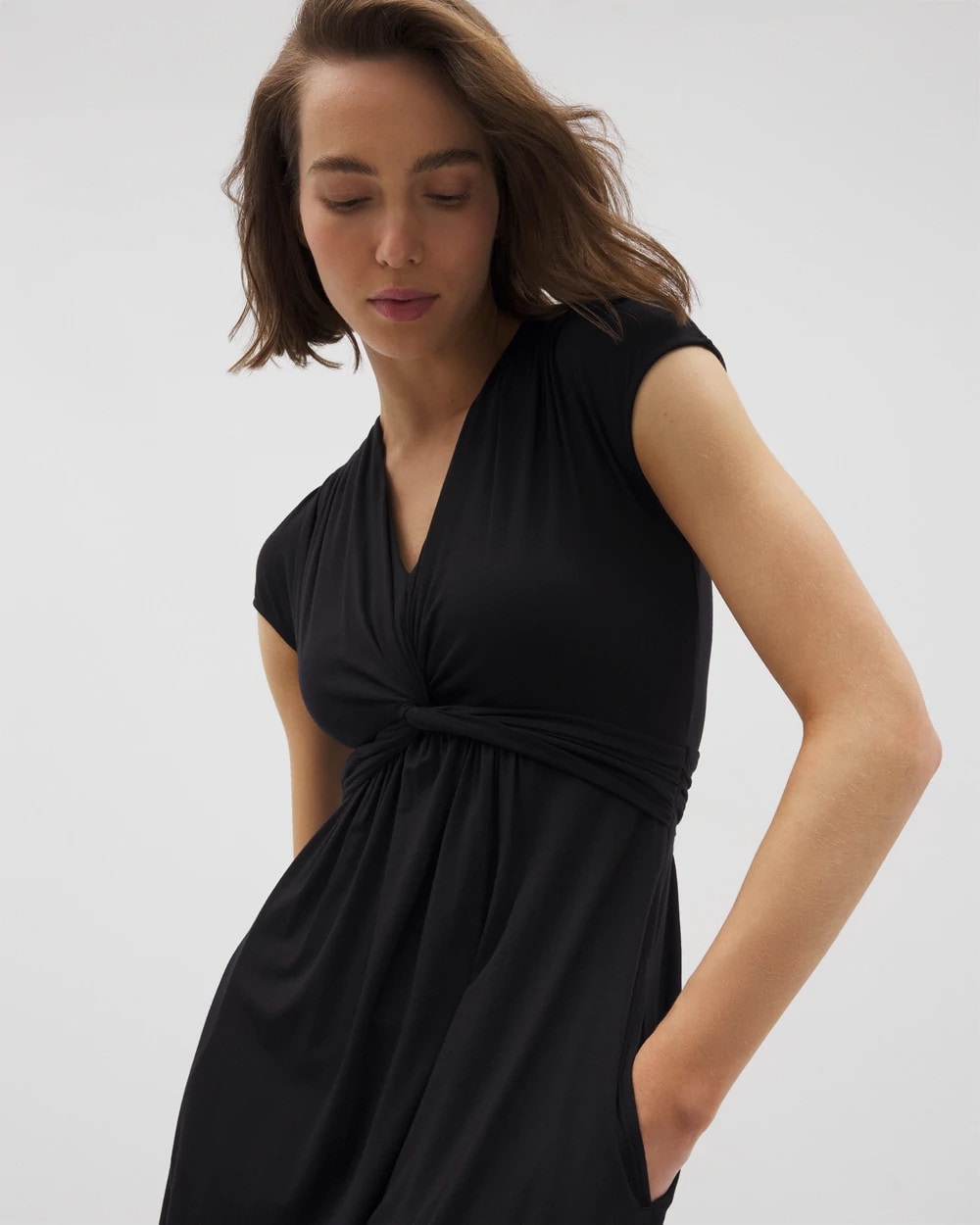 Twist Short Bra Dress - BLACK | Soma Women
