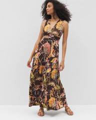 Goddess Tiered Maxi Dress - PARROT-DISO PLUME G FR | Soma Women