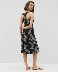 Cross Back Strap Bra Dress - PLUMERIA BLOOMS GRAND BLK | Soma Women