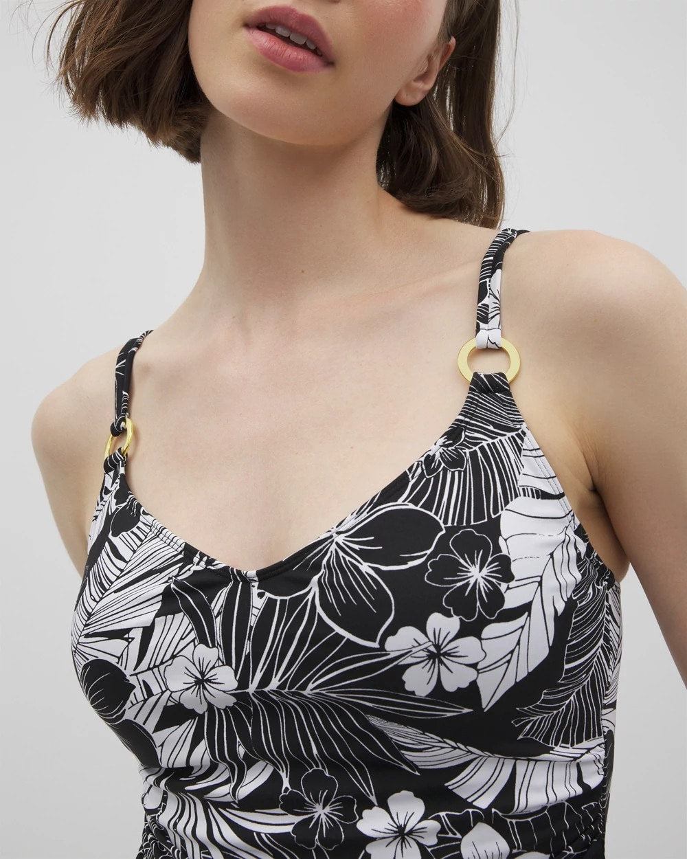 Scoop Neck Tankini - BLACK | Soma Women