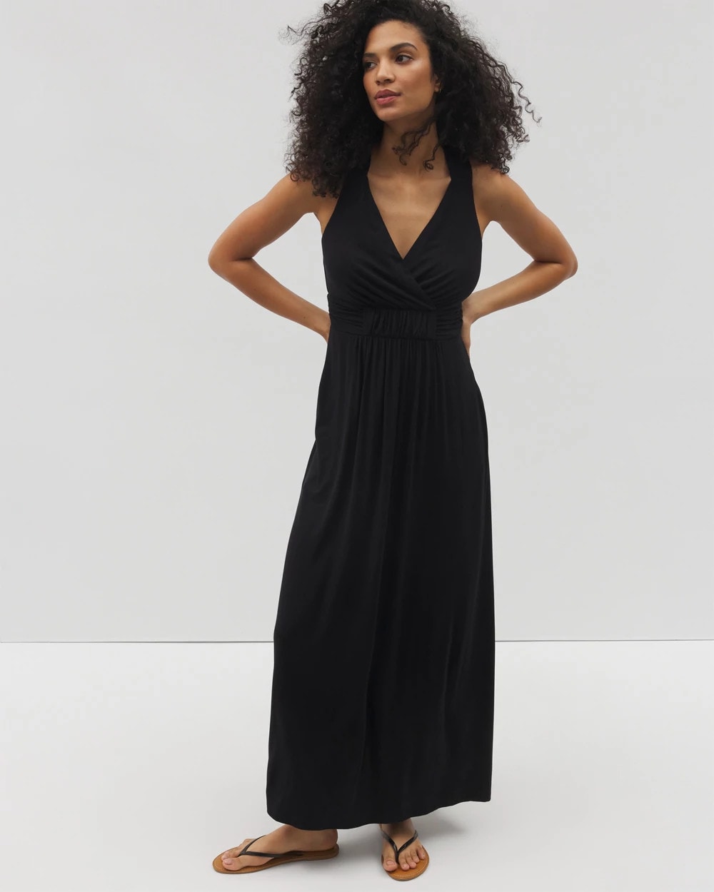 Isla Cross Back Maxi Bra Dress - BLACK | Soma Women