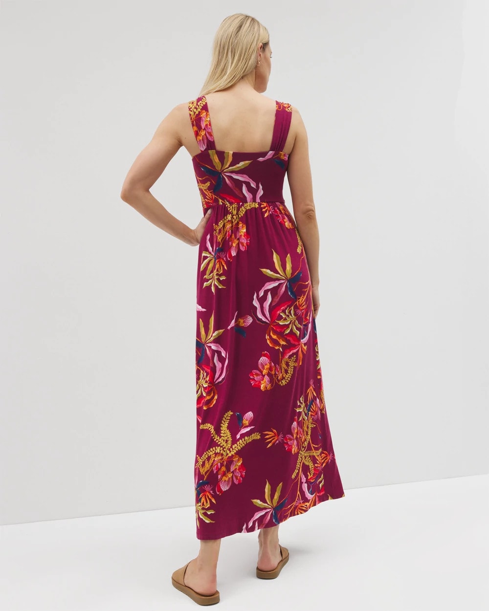 Bahia Maxi Bra Dress - SUNRISE FLORA RED BEAUTY | Soma Women