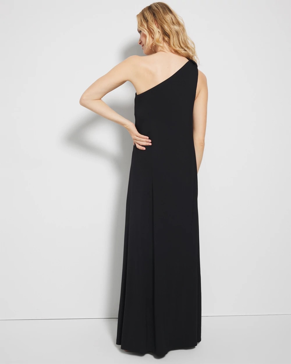 One-Shoulder Maxi Bra Dress - BLACK | Soma Women