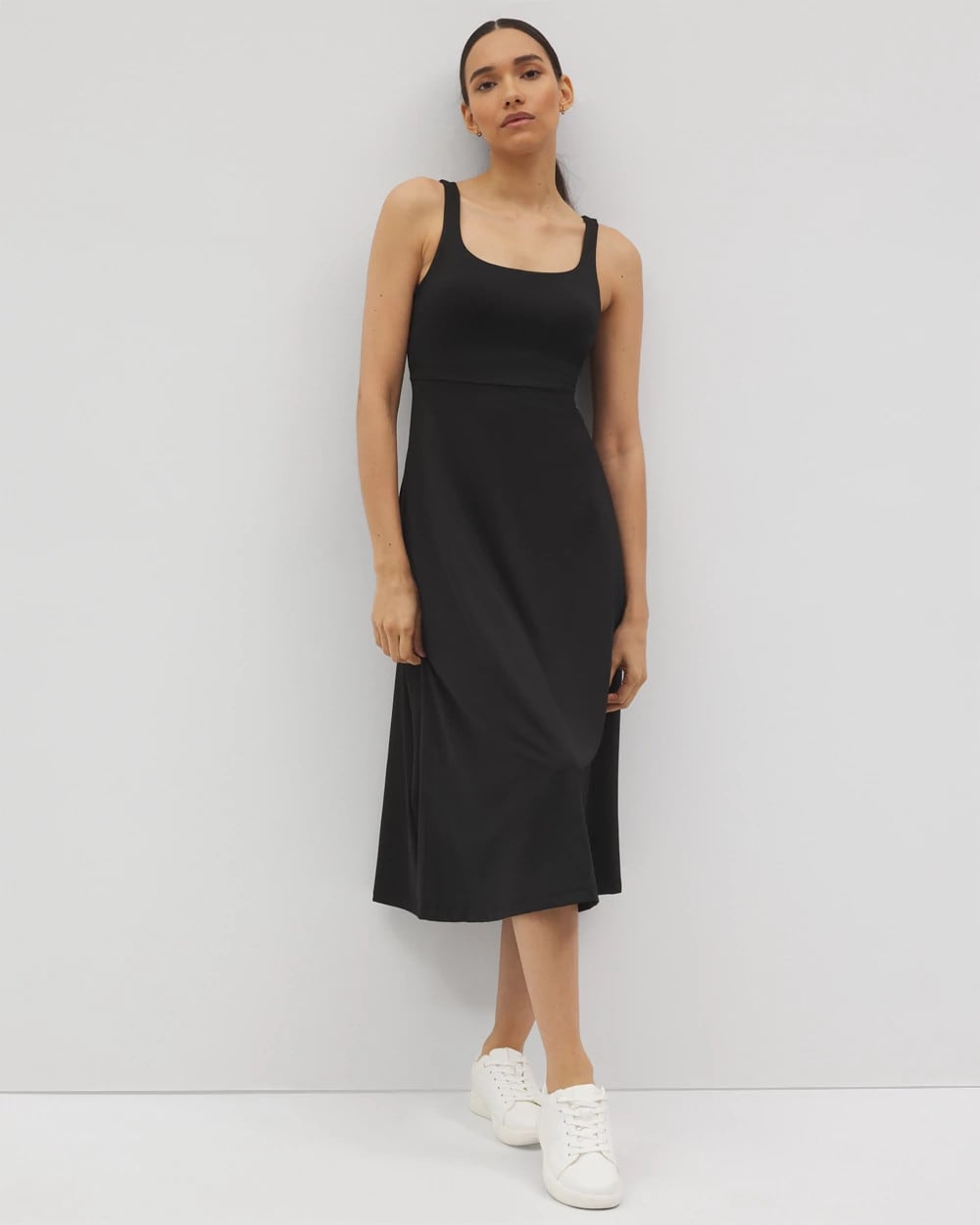 Lounge Square Neck Midi Dress - BLACK | Soma Women