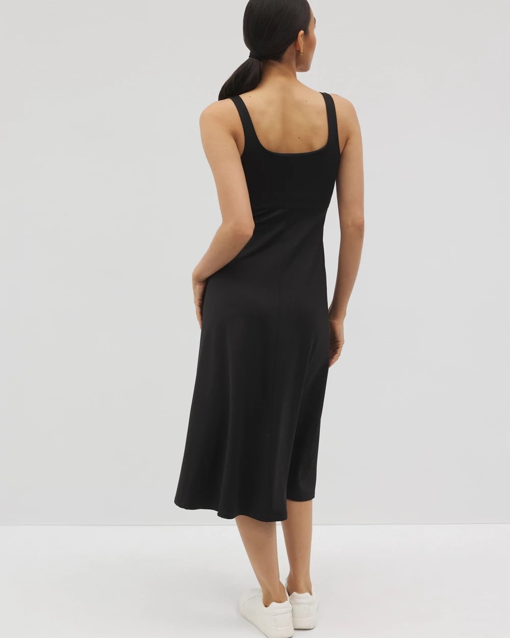 Lounge Square Neck Midi Dress - BLACK | Soma Women