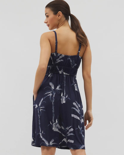 Paradiso Short Bra Dress - PALM TOILE NIGHTFALL NAVY | Soma Women