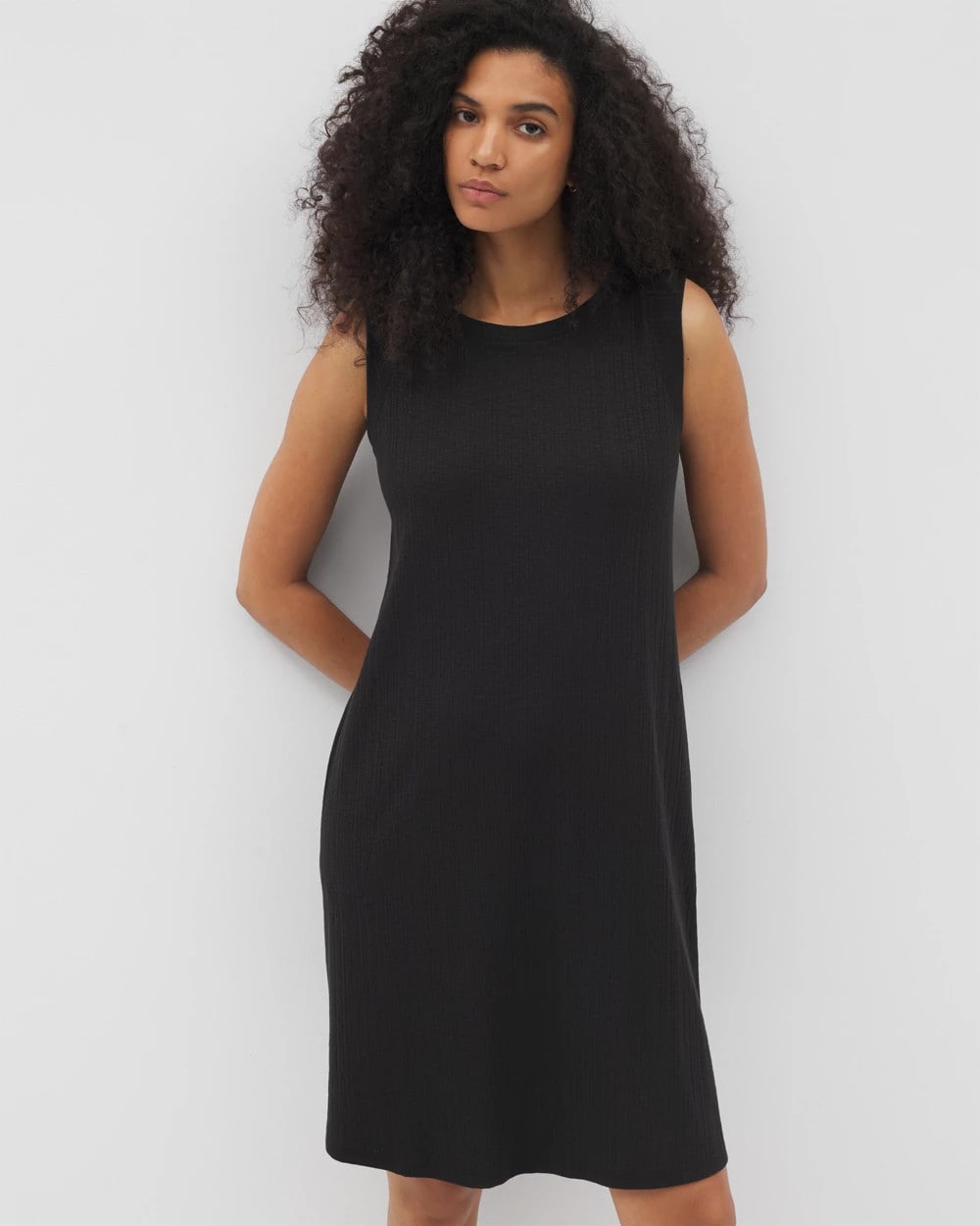 Rib Lounge Short Dress - BLACK | Soma Women