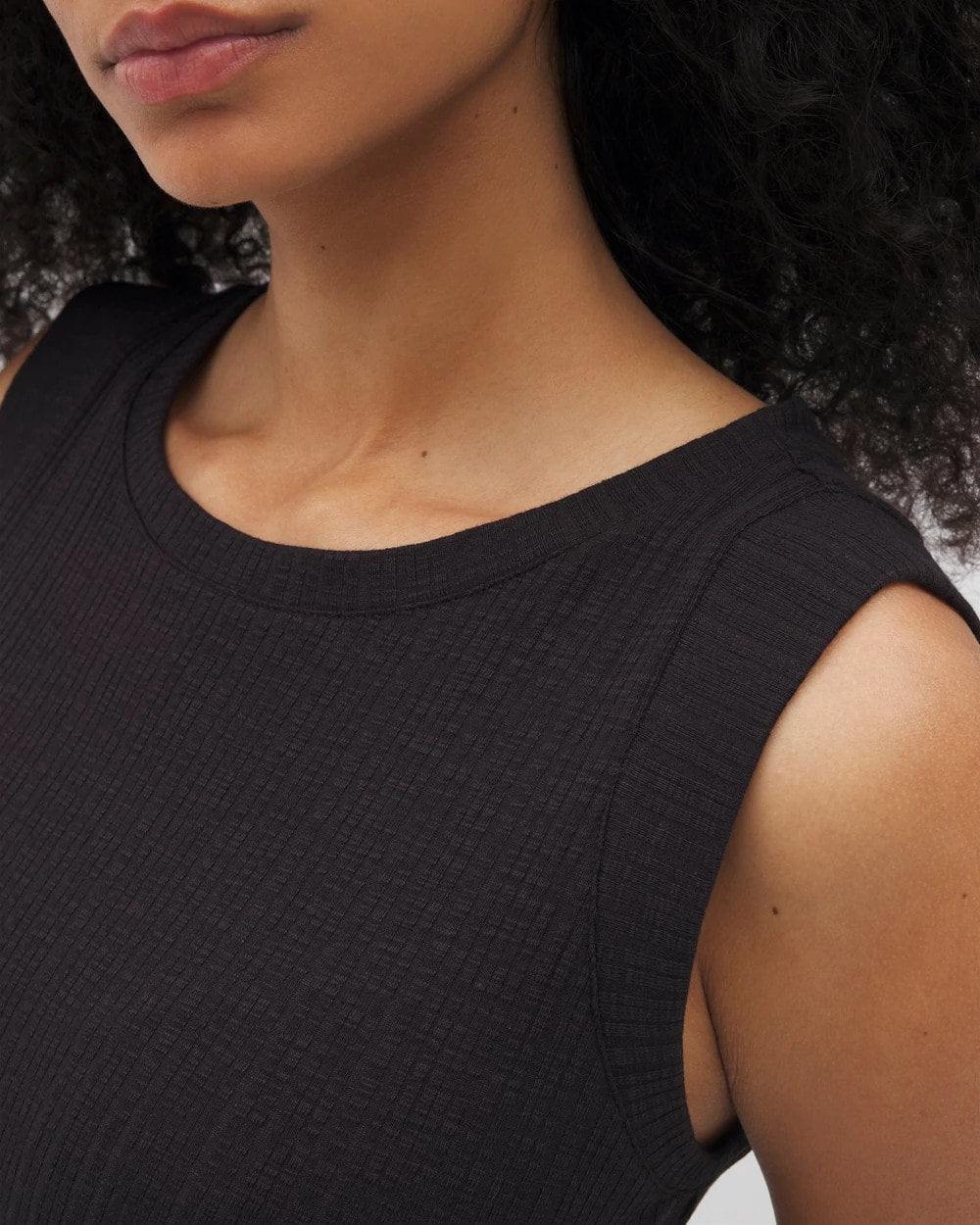Rib Lounge Short Dress - BLACK | Soma Women