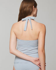 Seersucker V-Wire Halter Tankini - BLUE STRIPE | Soma Women