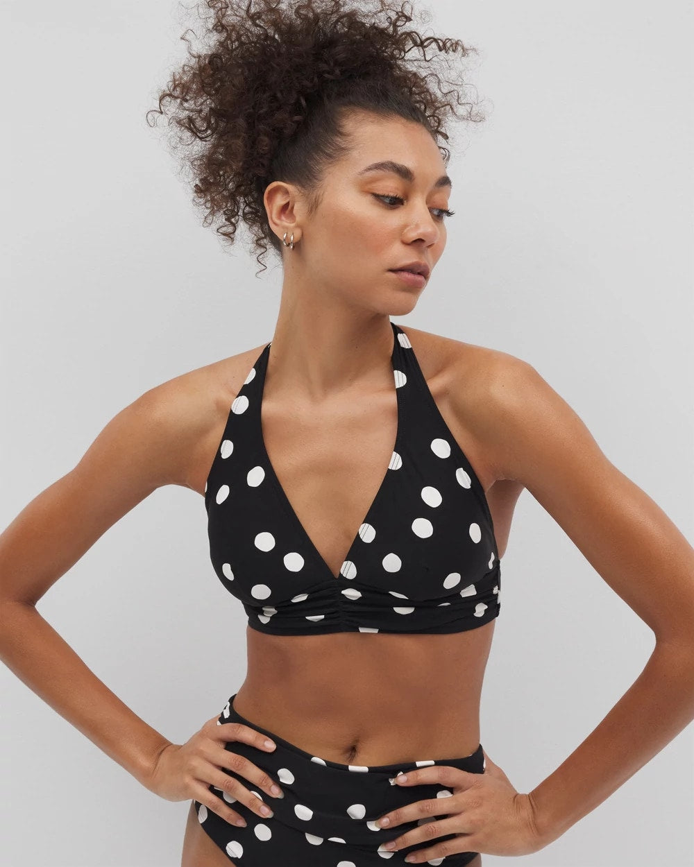 Shirred Halterkini Top - MOVEMENT DOT MINI B | Soma Women