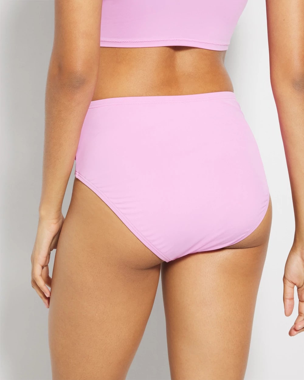 Ruched High-Waist Bikini Bottom - META MAUVE | Soma Women