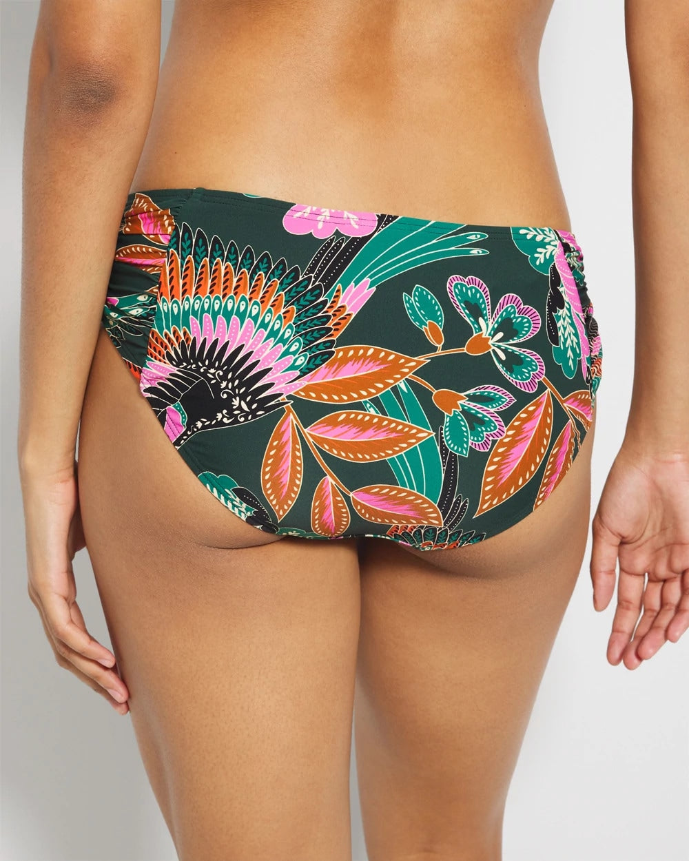 Ruched Side Bikini Bottom - PARROT-ISE LUSH EMERALD | Soma Women