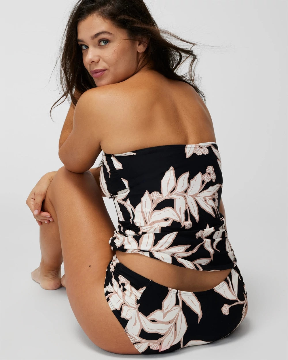Ruched Bikini Bottoms - LEAF IT BE BLACK MINI | Soma Women