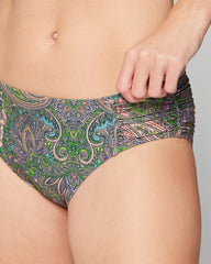 Ruched Bikini Bottom - ORNAMENTAL PAISLEY G LIME | Soma Women
