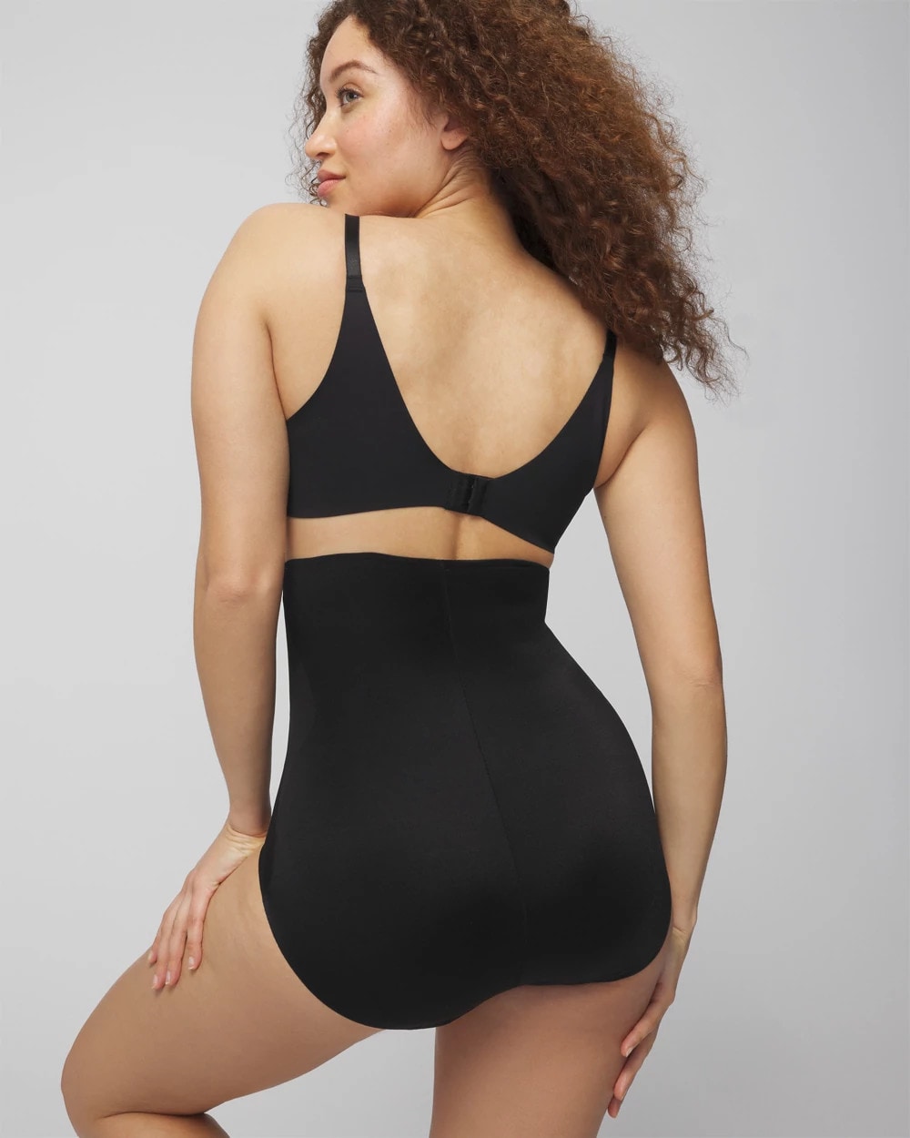 Mid-Level Shaping Vanishing Edge High-Waist Brief - BLACK | Soma Women