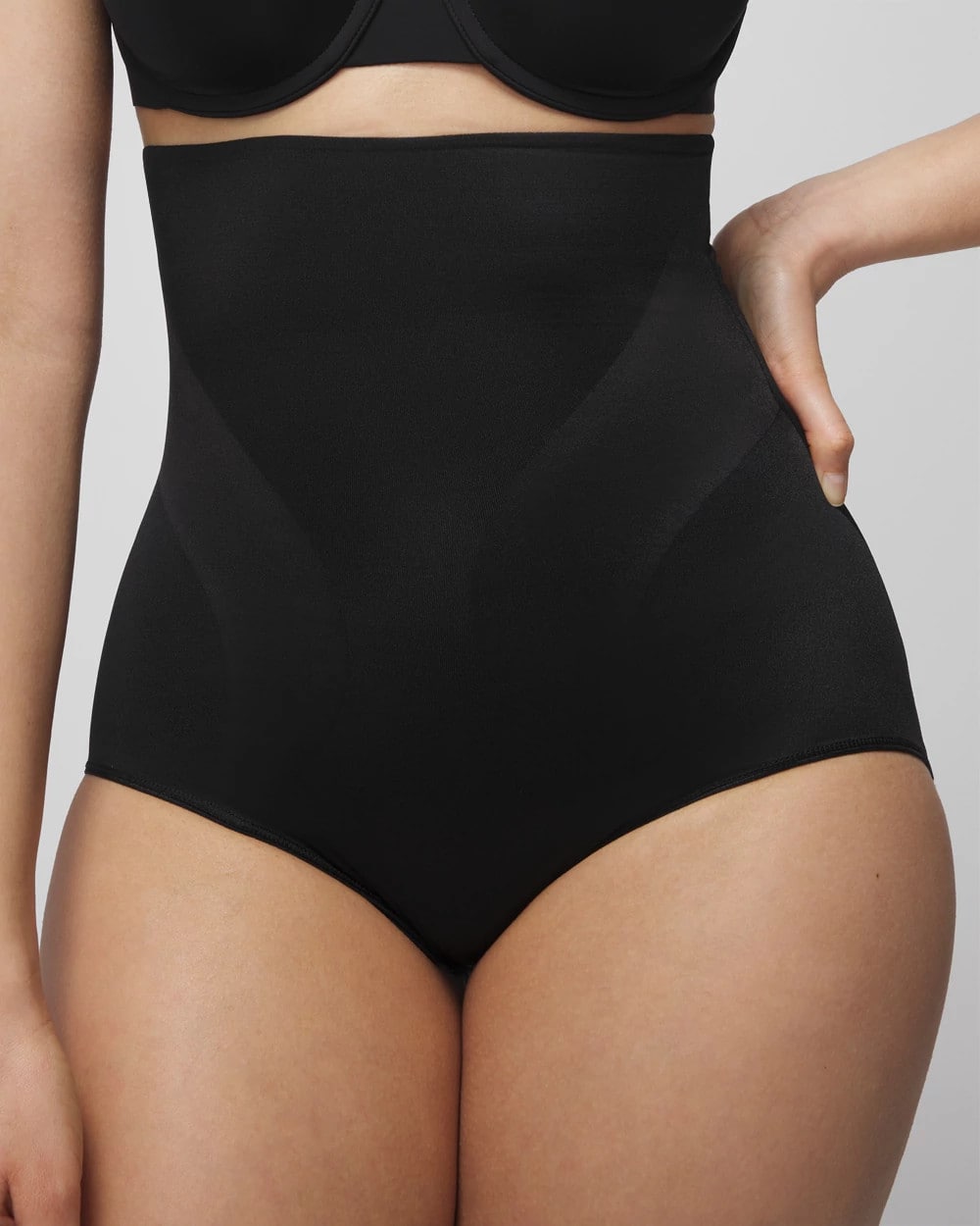 Mid-Level Shaping Vanishing Edge High-Waist Brief - BLACK | Soma Women