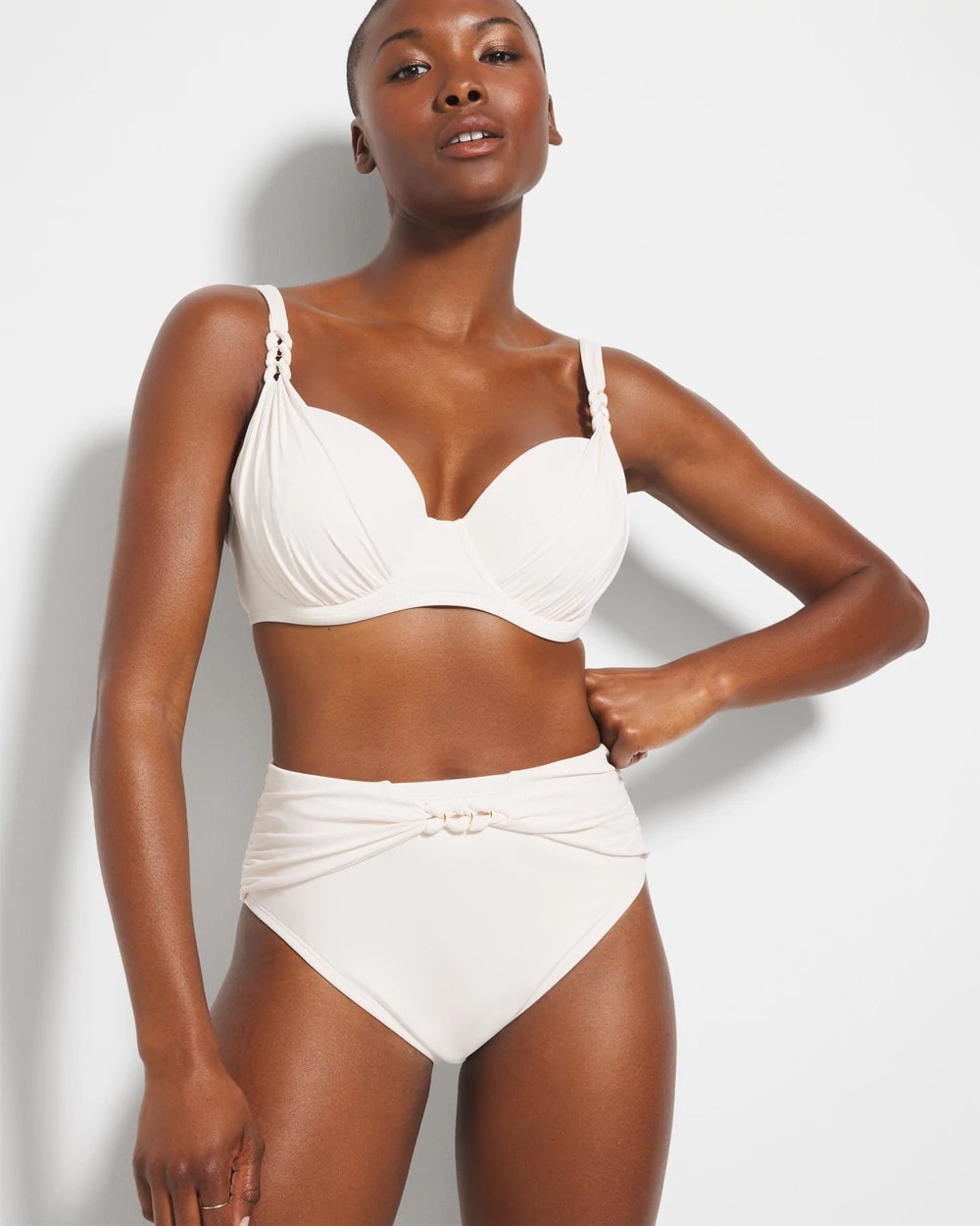Ring Master High-Waist Swim Bottom - COCONUT WATER | Soma Women