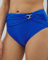 Pique Ole Shirred High-Waist Brief Bottom - AZUR PARK | Soma Women