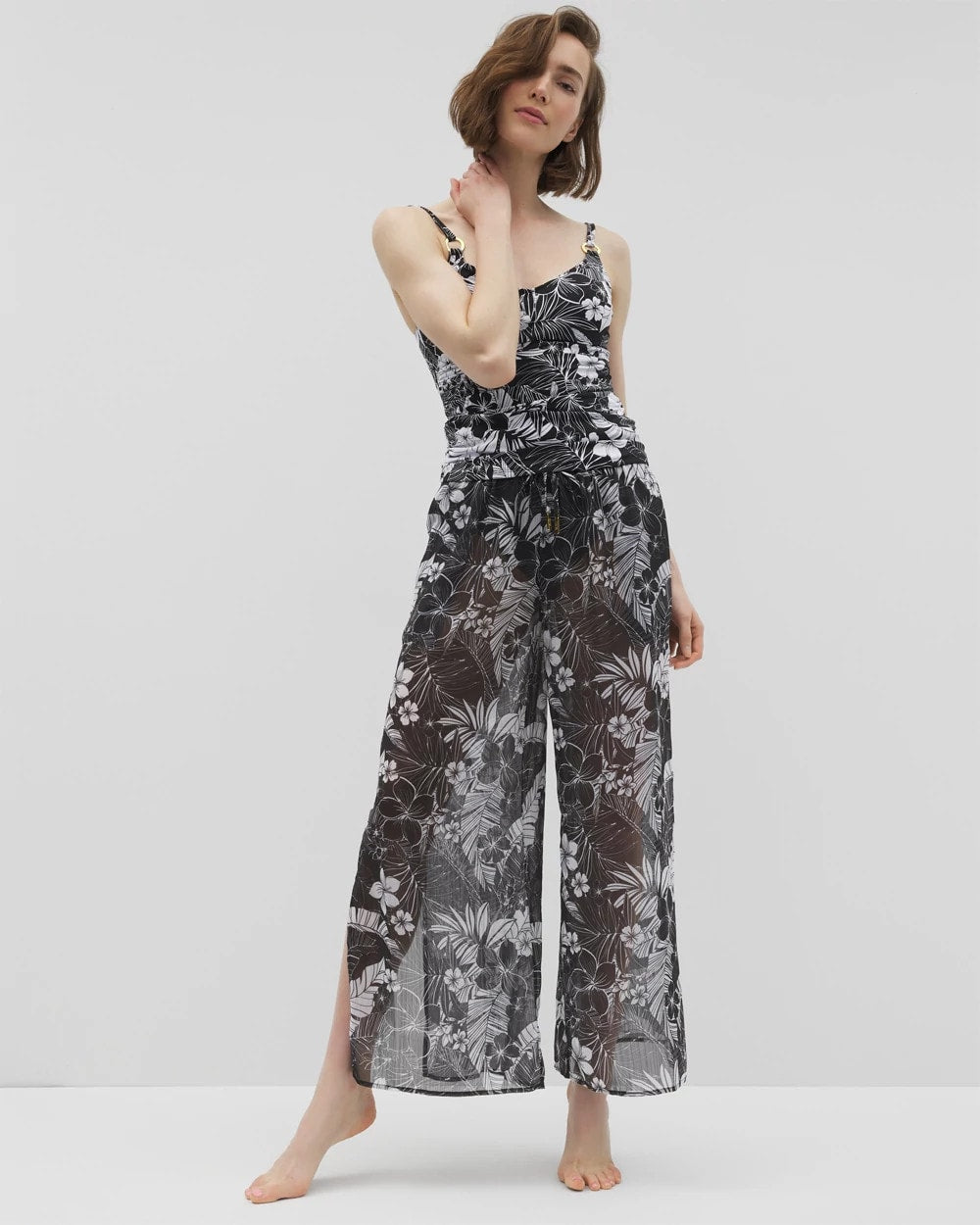 Double Duty Side Slit Pant - BLACK | Soma Women