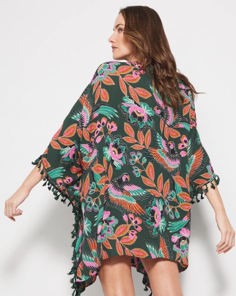 Tie-Front Cover-Up - PARROT-ISE LUSH EMERALD | Soma Women