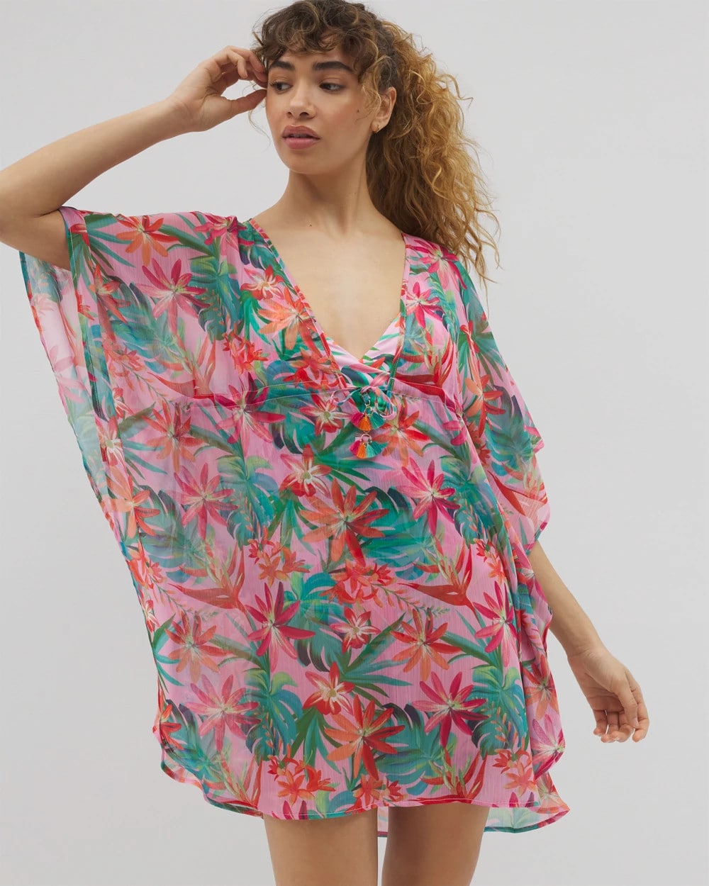 Everything Under the Sun Chiffon Caftan - MULTI | Soma Women