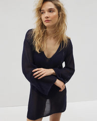 Cotton Crochet-Style Shift Cover-Up - NIGHTFALL NAVY | Soma Women