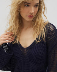 Cotton Crochet-Style Shift Cover-Up - NIGHTFALL NAVY | Soma Women