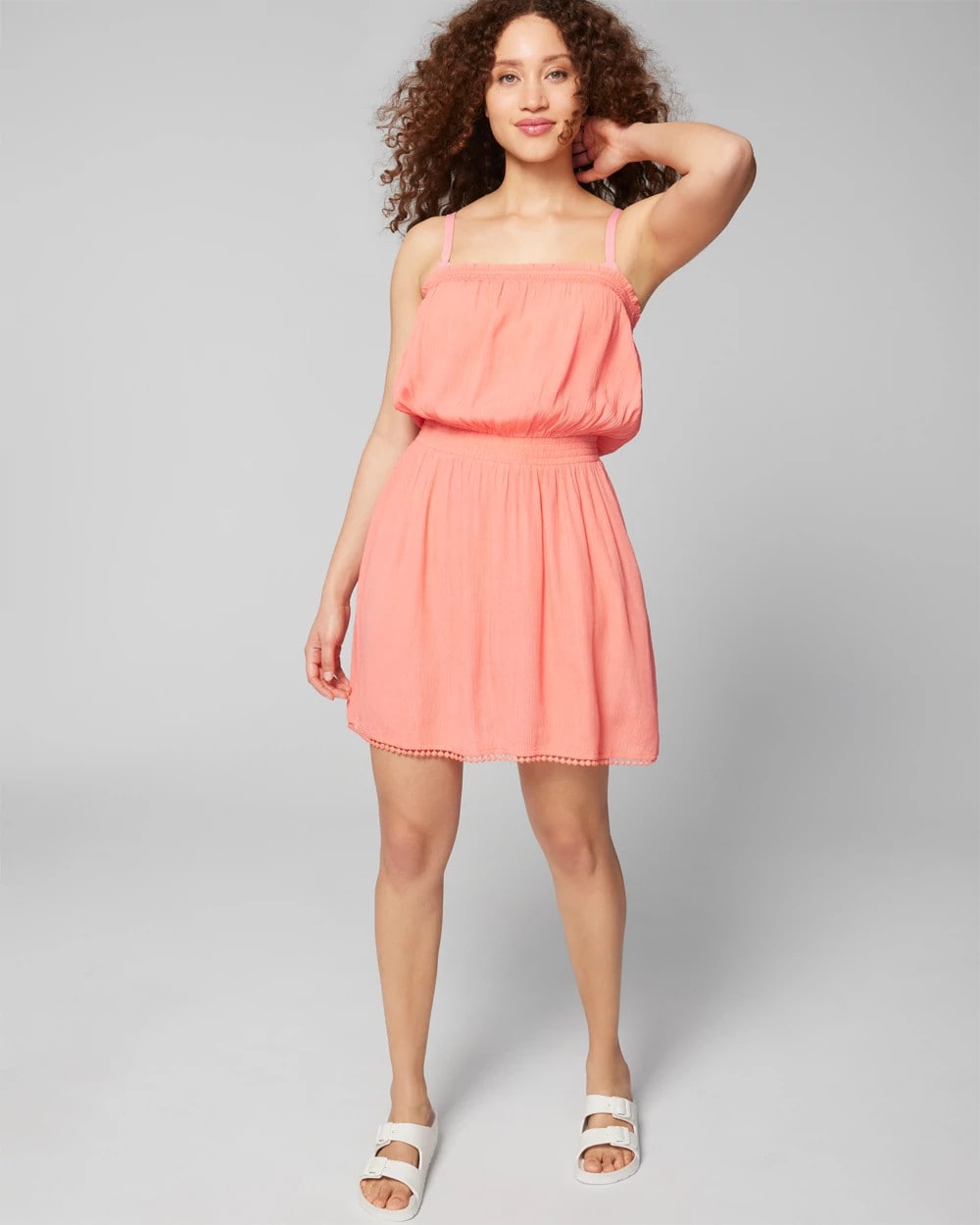 Bandeau Pom-Trim Cover-Up - SHELL PINK | Soma Women