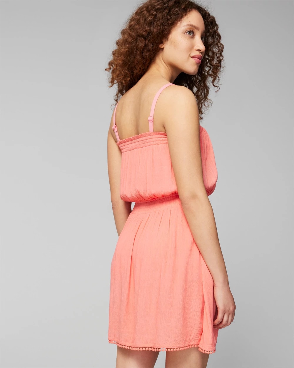 Bandeau Pom-Trim Cover-Up - SHELL PINK | Soma Women