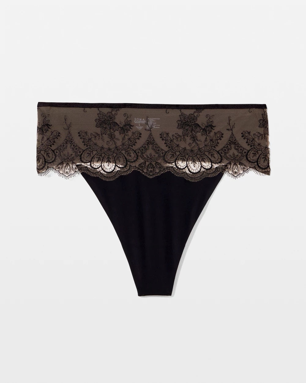 Tattoo Lace Embroidered High Waist Thong Panty -  | Soma Women