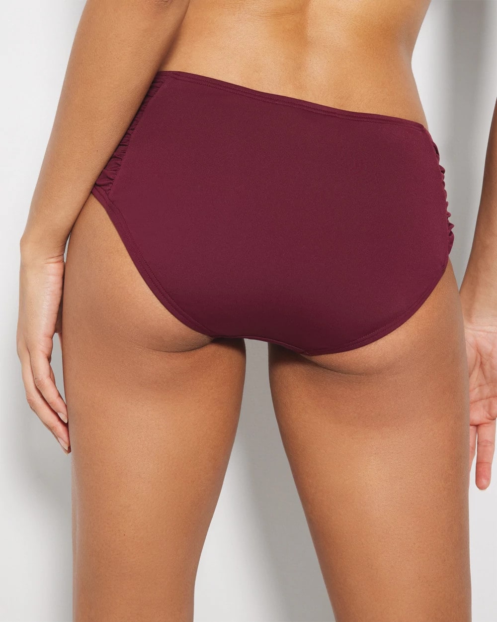Ruched Bikini Bottoms - VELVET PLUM | Soma Women